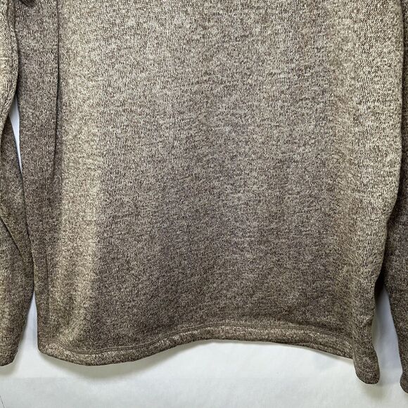Mossy Oak 1/4 Zip Pullover Sweater Jacket Mens Size Medium Tan Brown Fleece EUC - Picture 9 of 9